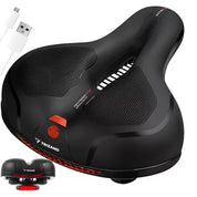 Cykelsadel med LED-lampa & Ventilation - Sadel för cykel