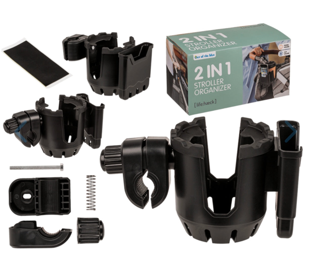 Mugghållare / Mobilhållare för Barnvagn - Fäst på vagnen