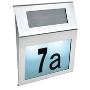 Husnummerskylt med LED - Skylt till Hus / Husnummer - Solcell