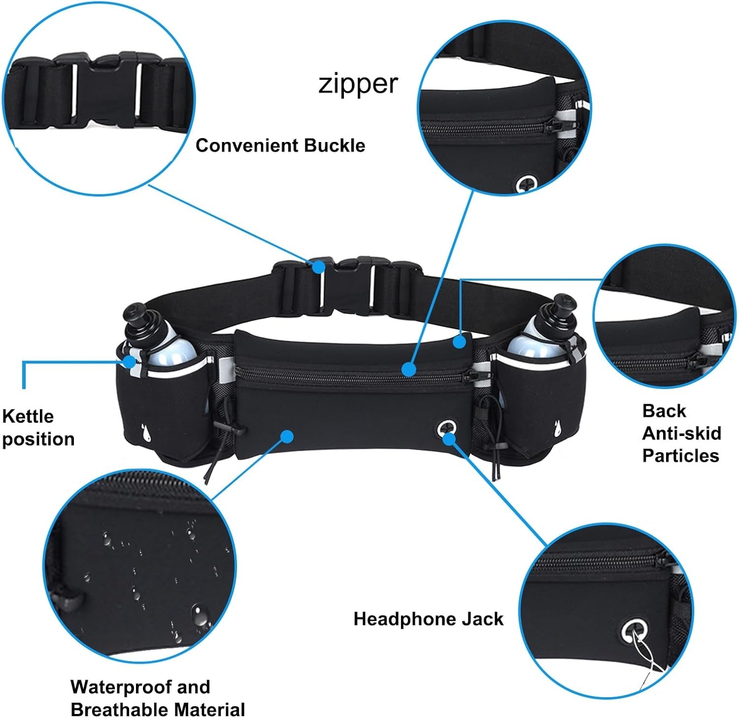 Träningsbälte med Vattenflaskor