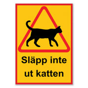 Varningsskylt Katt - Välj Variant!