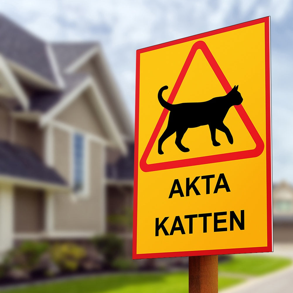 Varningsskylt Katt - Välj Variant!