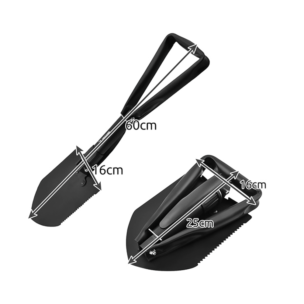 Hopfällbar 3-i-1 Spade, Hacka & Såg