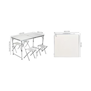 Hopfällbart Bord med 4 Pallar