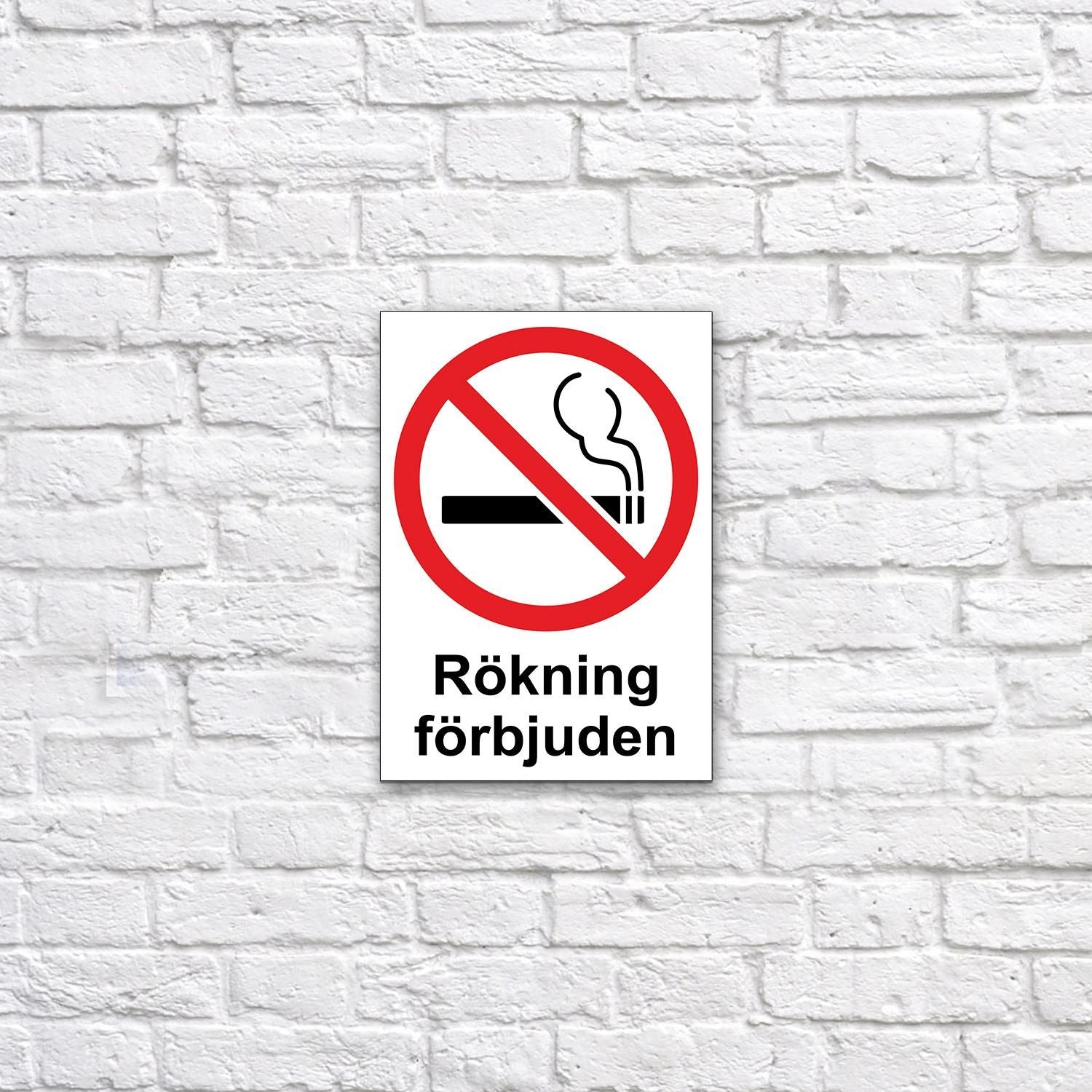 Förbudsskylt Rökning Förbjuden - Välj Variant!