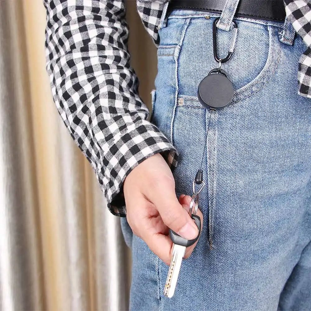 2-Pack - Nyckelring Utdragbar / Nyckelhållare med Snöre