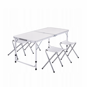 Hopfällbart Bord med 4 Pallar