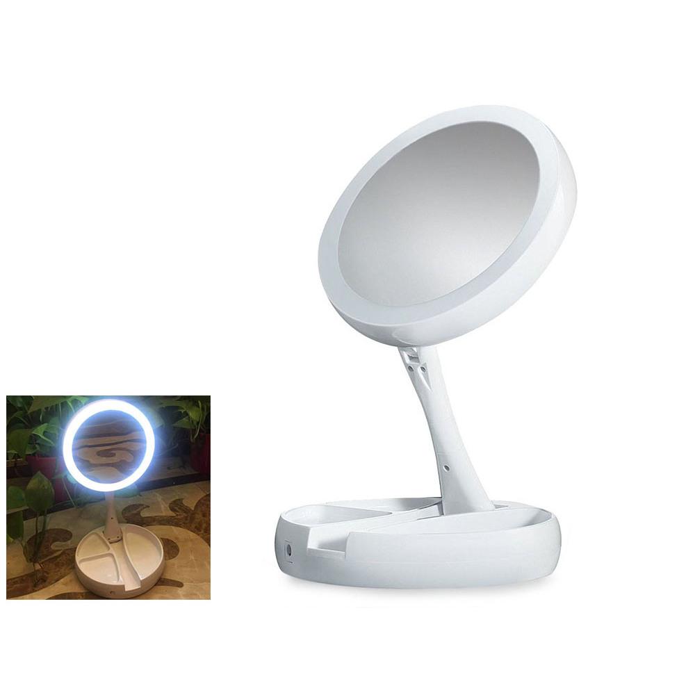 Sminkspegel med LED & 10x Förstoring