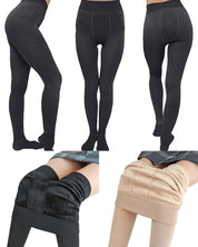 Fodrade Vinter Leggings med Strumpor - Dam - Håller dig varm