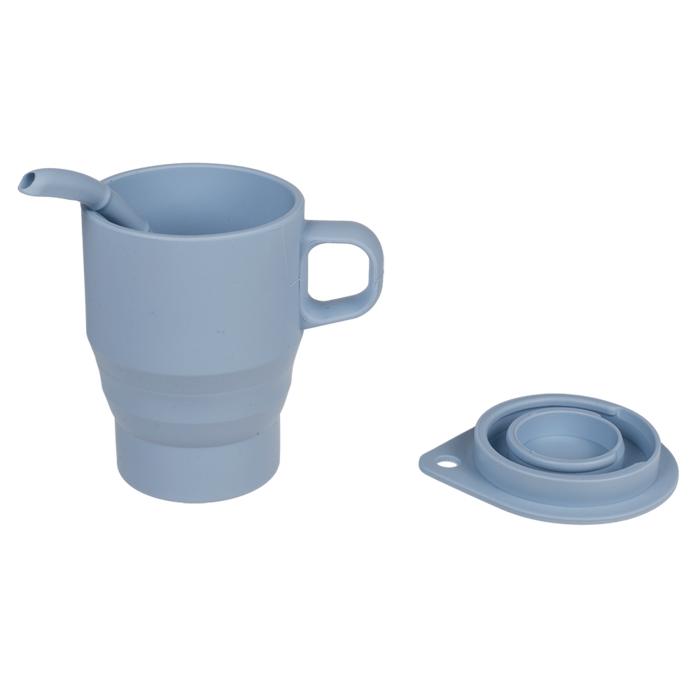 Silikonmugg med Sugrör / Hopfällbar Resemugg - Silikon Mugg
