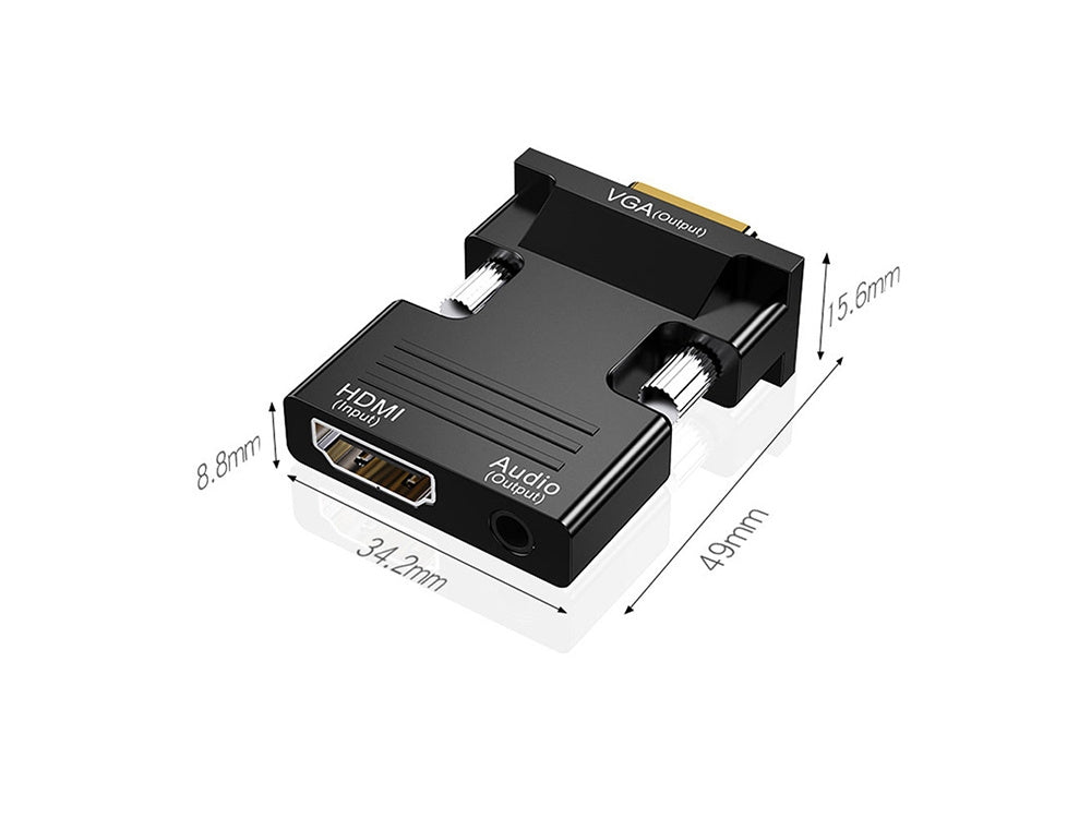 HDMI till VGA Adapter med 3.5mm AUX