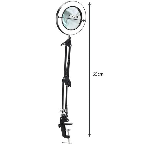 Skrivbordslampa Förstoringsglas med Klämma - LED Bordslampa