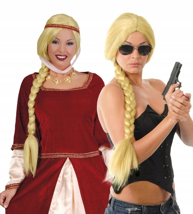 Blond Flätad Peruk