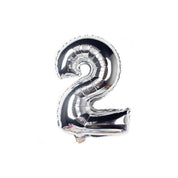 Sifferballong / Metallic Ballong 34 cm - Silver