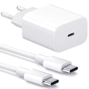 Snabbladdare för iPhone - Adapter + Kabel 20W USB-C