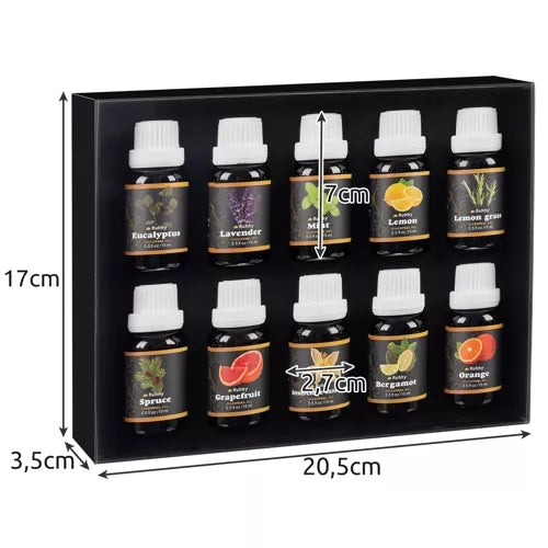 10-Pack - Doftolja / Parfymolja för Aromalampor - Olika dofter