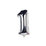 Sifferballong / Metallic Ballong 34 cm - Silver