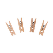 100-Pack - Mini Klädnypor Trä - (2.5 cm)