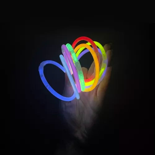 100 st - Självlysande Glowsticks - Armband