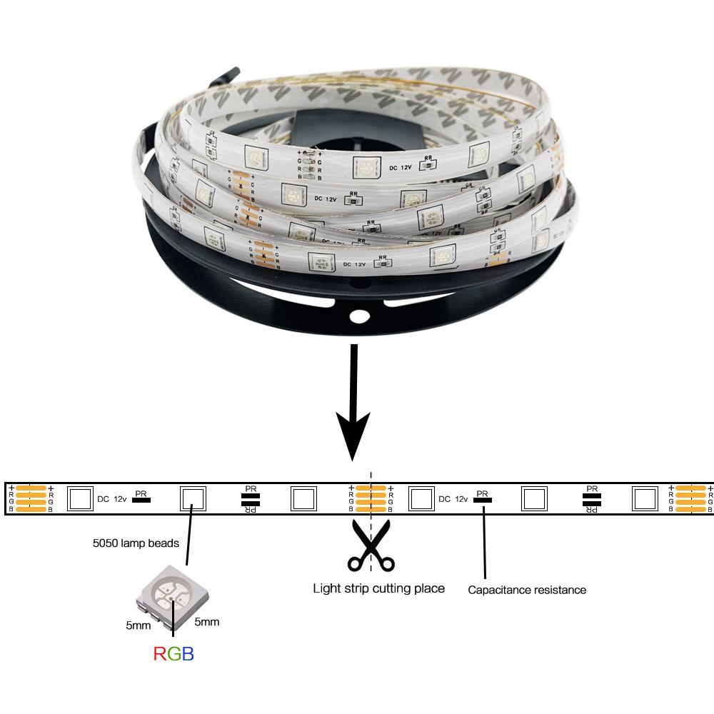 10 Meter - LED-Strip Lights med RGB / Ljusslinga / LED-list