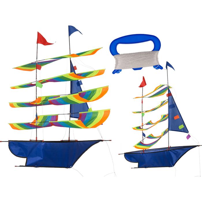 Flygdrake för Barn - Segelfartyg - 70x60cm