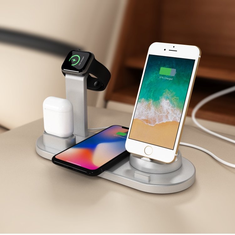 Laddningsstation för Mobil, Apple Watch & AirPods - Induktion