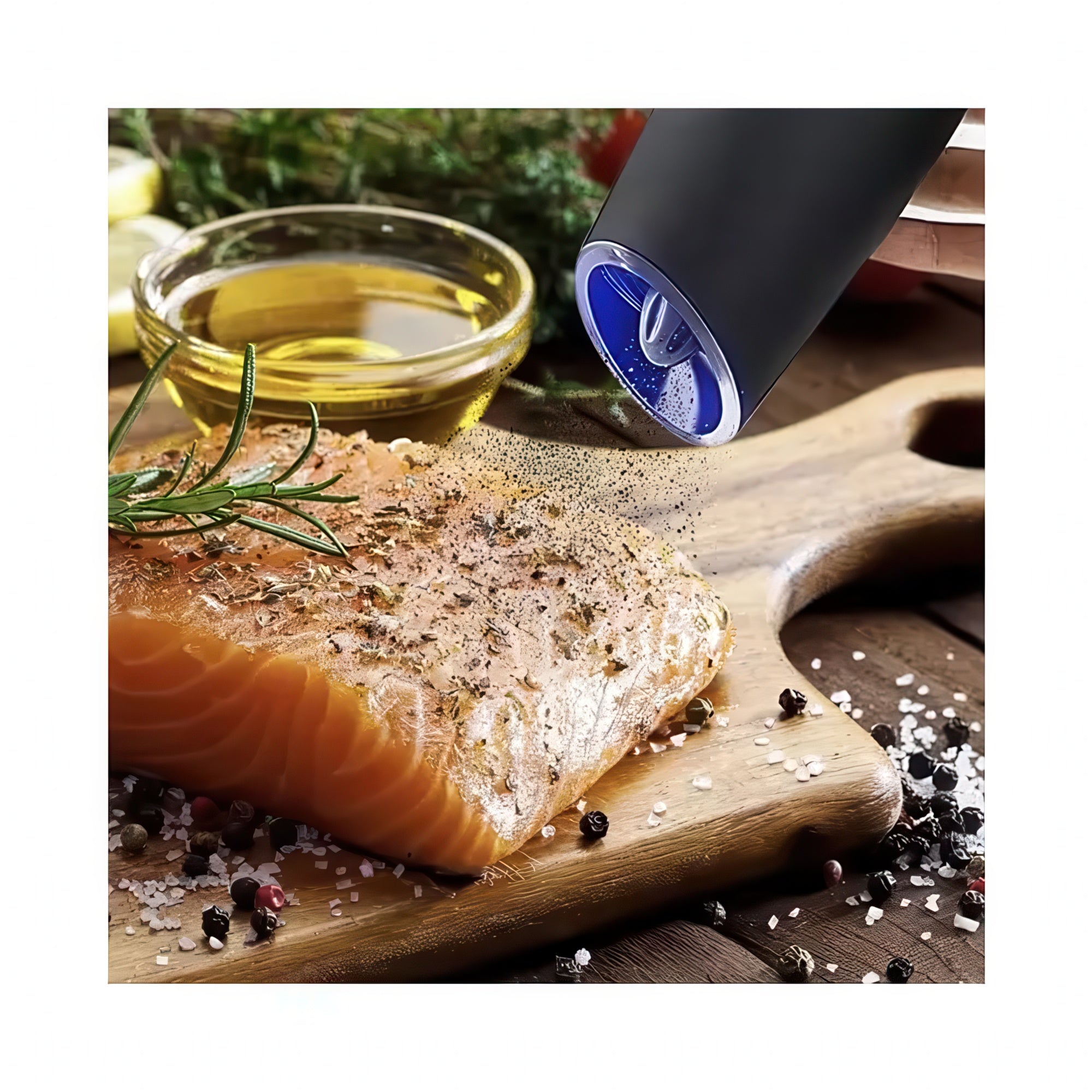 Elektriska Salt- och Pepparkvarnar med LED och Keramisk Malning - 2-Pack