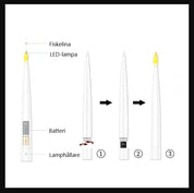 12-Pack Svävande Ljus – LED-ljus med trollstav