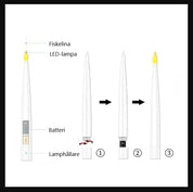 12-Pack Svävande Ljus – LED-ljus med trollstav