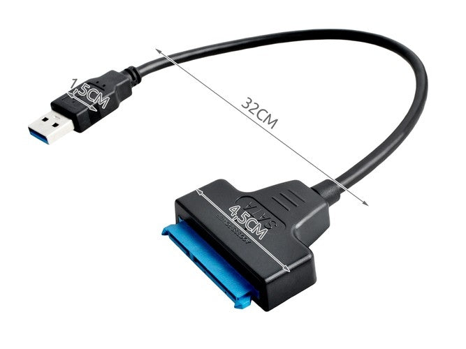 USB 3.0 till SATA Adapter för HDD & SSD – Hårddiskkabel