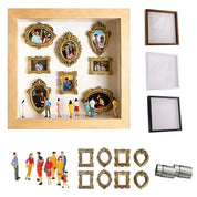 Mindeboks med figurer og LED-lys - DIY fotodisplay