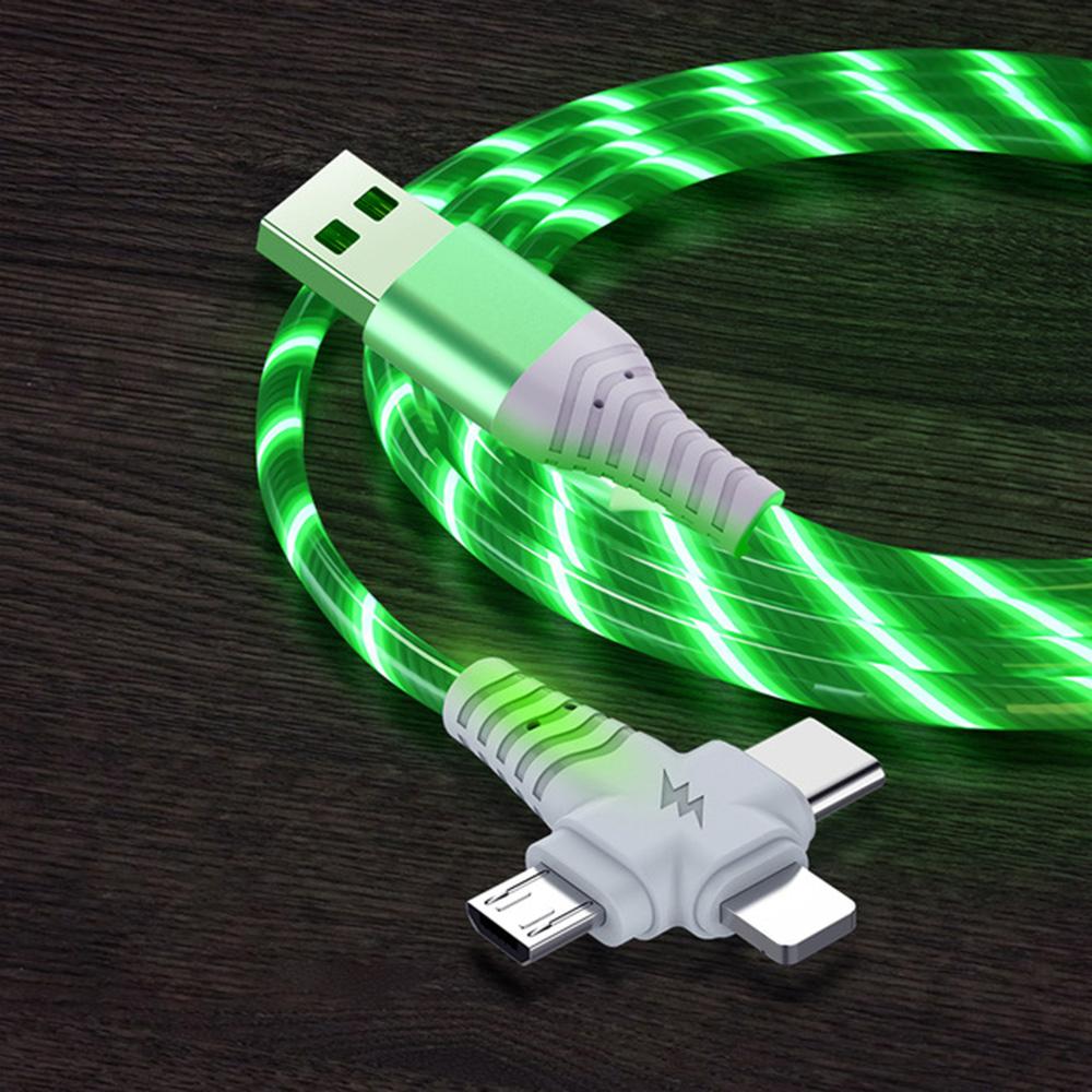3-i-1 - 2A Laddare LED för iPhone, Samsung, Huawei, Xiaomi m.m.