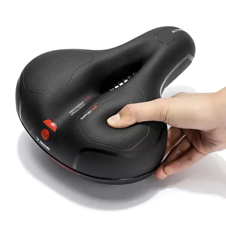 Cykelsadel med LED-lampa & Ventilation - Sadel för cykel