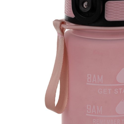 1l Vattenflaska med Sugrör & Tidsmarkör