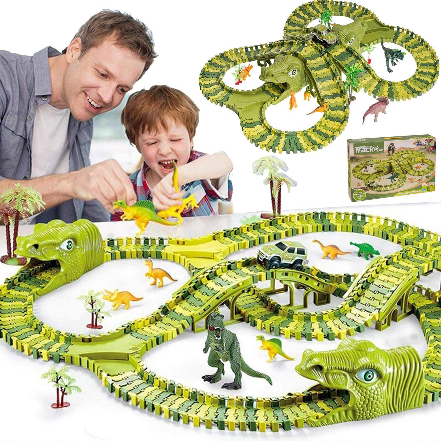 Dinosaurie Bilbana för Barn - 240-Delar