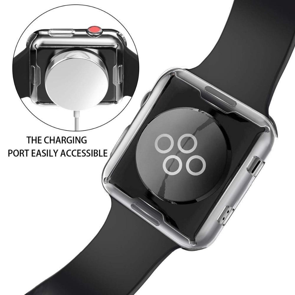 2-Pack Apple Watch 38/40/42/44 mm - Heltäckande Skal Skärmskydd