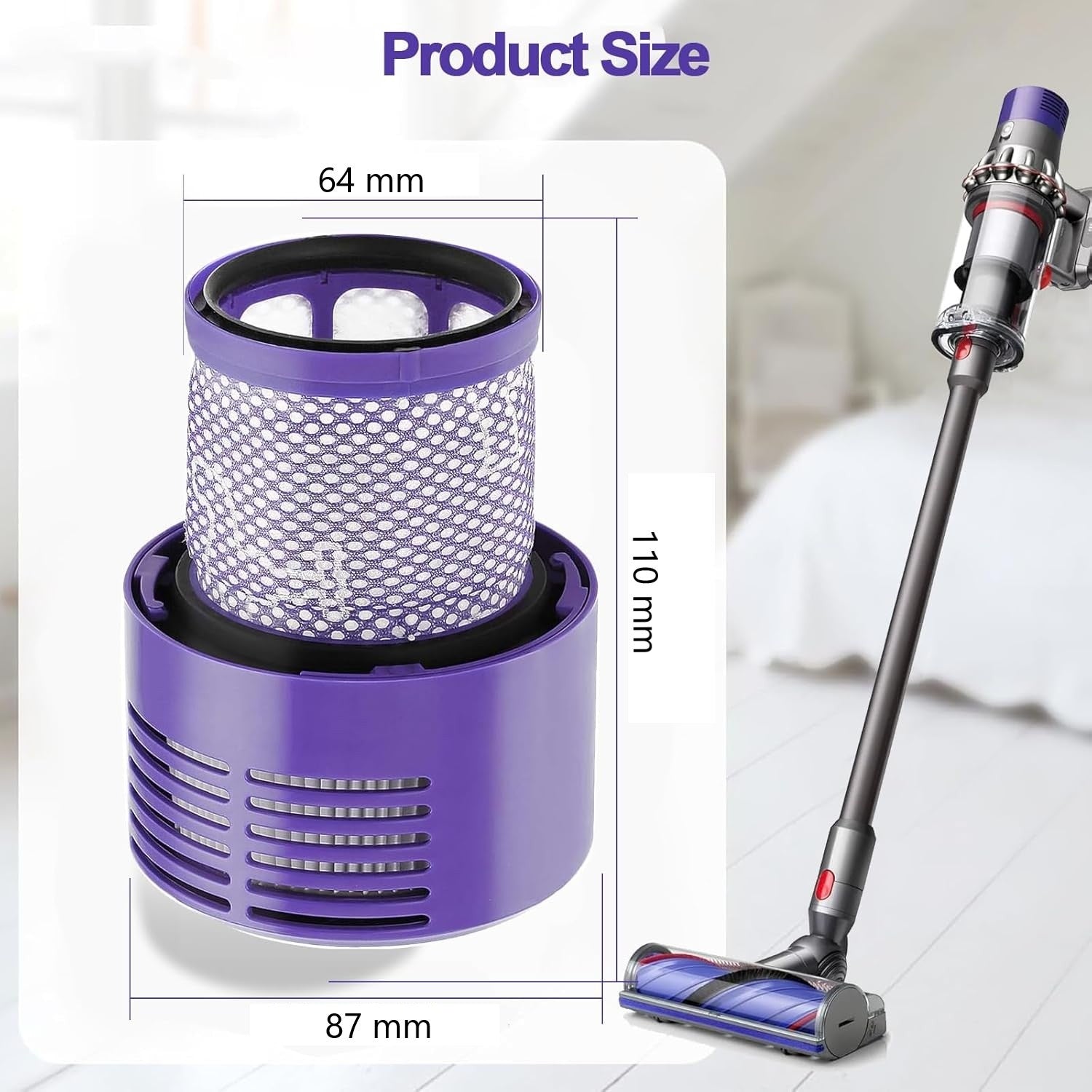 HEPA-filter kompatibla med Dyson V10/V11/V15 – 2-pack