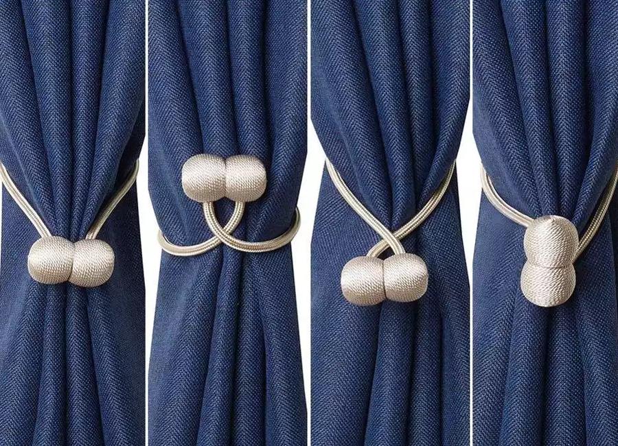 2-Pack - Gardinomtag / Gardinhållare - Magnetiska