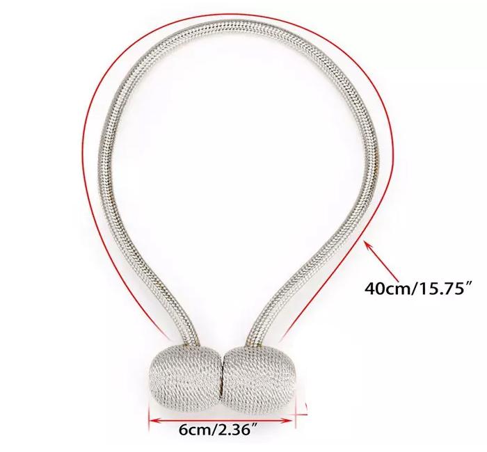 2-Pack - Gardinomtag / Gardinhållare - Magnetiska