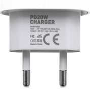 2-Pack - Laddare för iPhone Adapter+Kabel 20W USB-C Snabbladdare