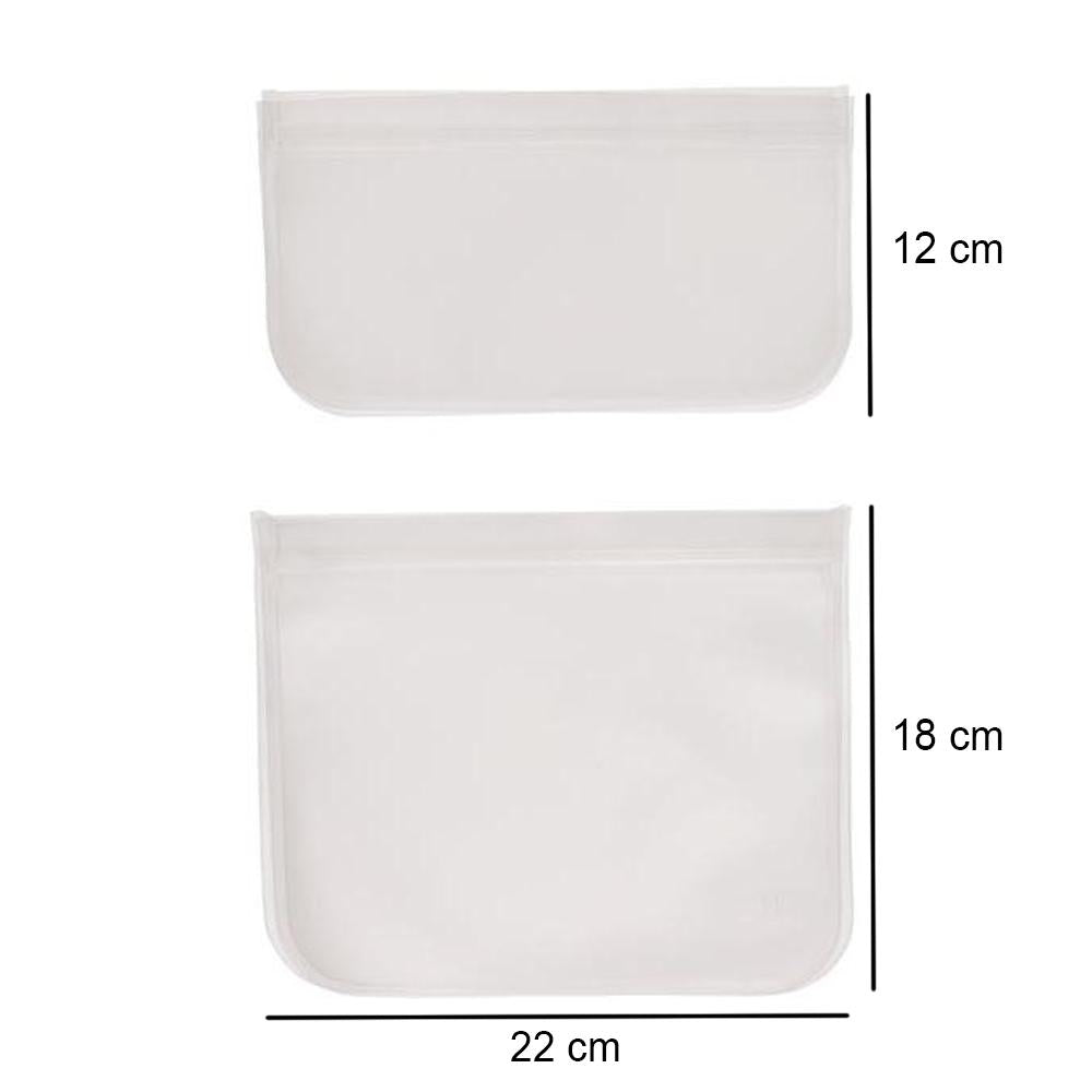 2-Pack - Matpåse / Matförvaring Påsar - Återanvändbara