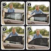 2-Pack - Solskydd / Myggnät för Bil - Fäst över bildörren
