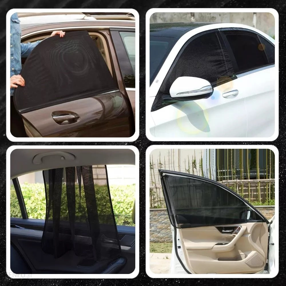 2-Pack - Solskydd / Myggnät för Bil - Fäst över bildörren