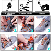 Elastiska Skosnören med Dragsko - Slipp knyta skorna