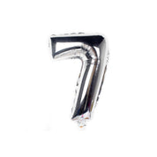 Sifferballong / Metallic Ballong 100 cm - Silver