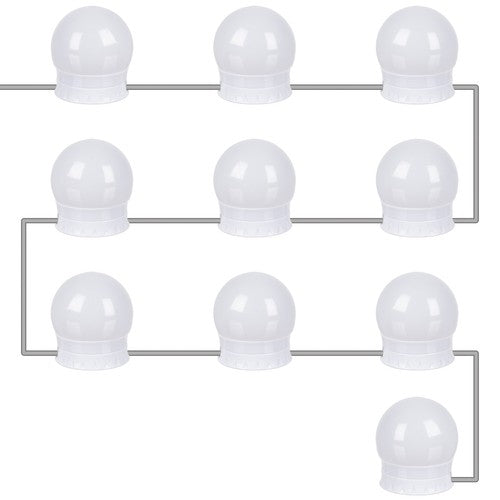 LED-Lampor till Sminkspegel - 10-Pack