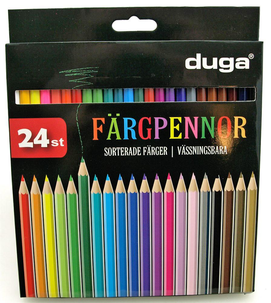 24-Pack - Färgpennor / Pennor - Olika färger