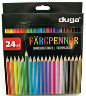 24-Pack - Färgpennor / Pennor - Olika färger