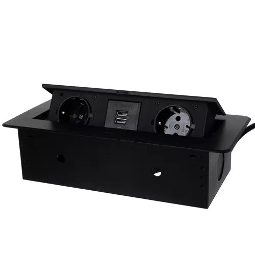 Inbyggt Grenuttag med USB / Bordsuttag - Dubbel