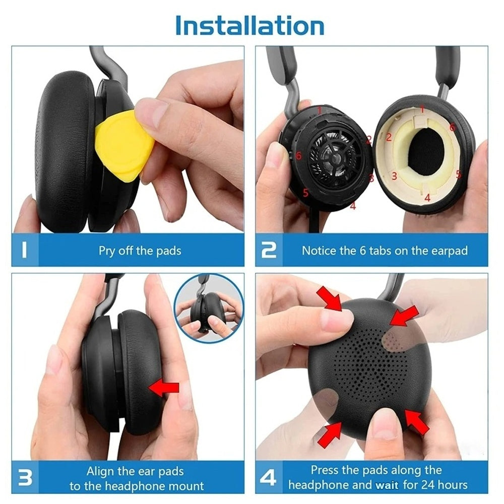 Öronkuddar för Jabra Elite 45H & Evolve2 65